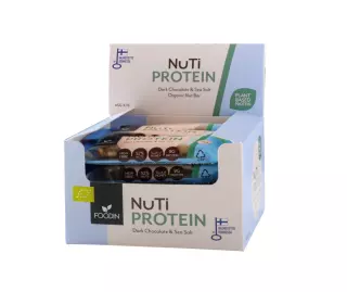 15 kpl Foodin NUTI Protein, 45 g, Dark Chocolate & Sea Salt