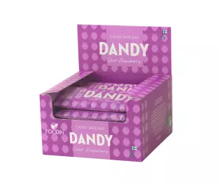 18 kpl Foodin Dandy Candy Date Bar, 35 g, Sour Raspberry