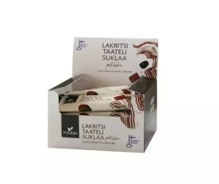 18 kpl Foodin Lakritsitaatelipatukka, 35 g, Suklaa