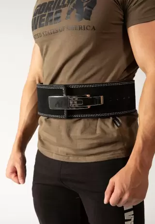 Gorilla Wear 4 Inch Leather Lever Belt