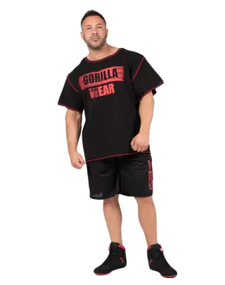 Gorilla Wear Wallace Mesh Shorts, Black/Red