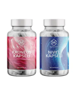 Settitarjous: M-Nutrition Nivelkapselit & Kauneuskapselit (240 kaps.)