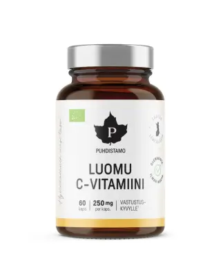 Puhdistamo Luomu C-vitamiini 250 mg, 60 kaps.