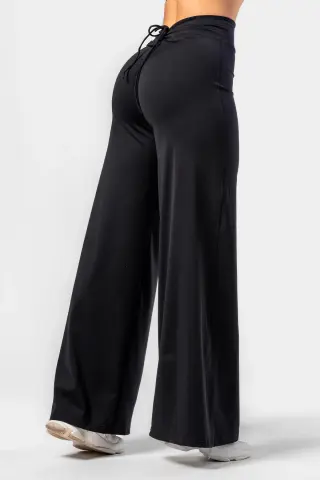 NEBBIA X Deni High-Waist Flared Pants 312, Black