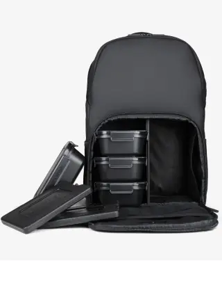 Smartshake Meal Prep Backpack with 4 Food Containers and 2 Ice Packs