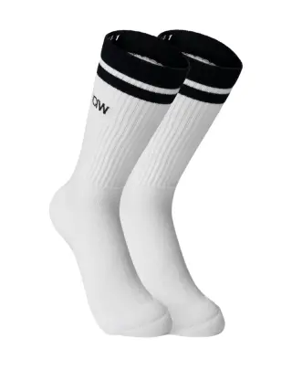 ICIW Training Striped Socks 2-Pack, White/Black