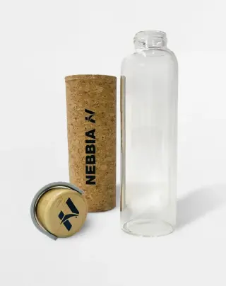 NEBBIA Glass Water Bottle, 550 ml