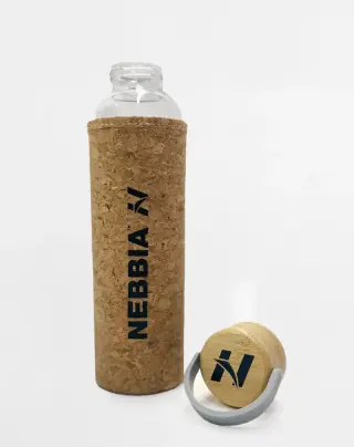 NEBBIA Glass Water Bottle, 550 ml