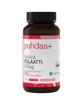 Puhdas+ Vahva Folaatti 500 mcg, 60 kaps.