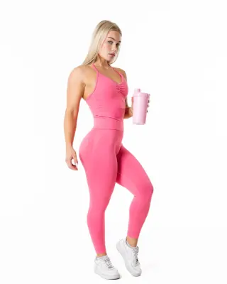 Relode Aura Seamless Halterneck Top, Blush Pink