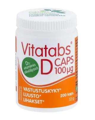 Vitatabs D-Caps, 200 kaps.