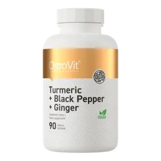 OstroVit Turmeric + Black Pepper + Ginger, 90 tabl.