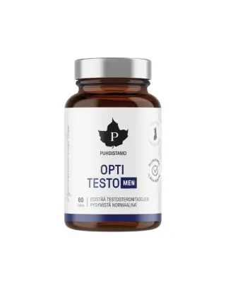 Puhdistamo OptiTesto Men, 60 kaps.