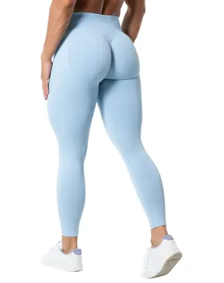 Relode Aura Seamless Scrunch Tights, Light Blue