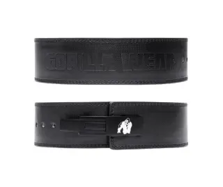 Gorilla Wear 4 Inch Carbon Leather Lever Belt, Black