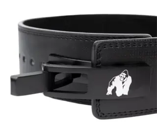 Gorilla Wear 4 Inch Carbon Leather Lever Belt, Black