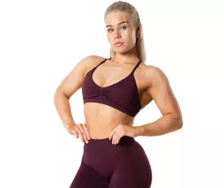 Relode Aura Seamless Sports Bra, Fig Red