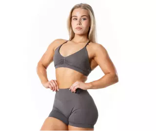Relode Aura Seamless Sports Bra, Earth Grey