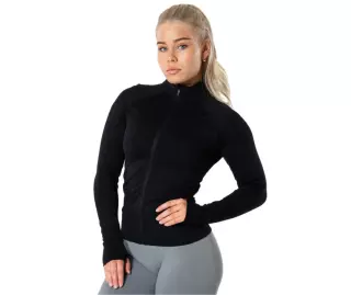 Relode Aura Seamless Zip Longsleeve, Black