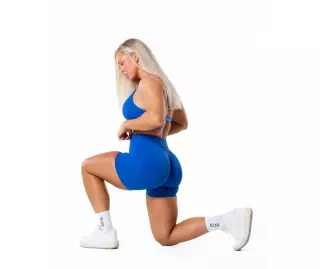 Relode Aura Seamless Scrunch Shorts, Cobalt Blue