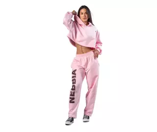NEBBIA Loose-Fit Baggy Pants Boyfriend Style 432, Pink
