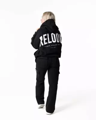 Relode Hybrid Oversized Hoodie, Black