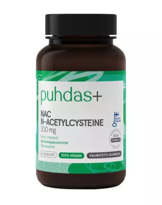 Puhdas+ NAC 300 mg, 60 kaps.
