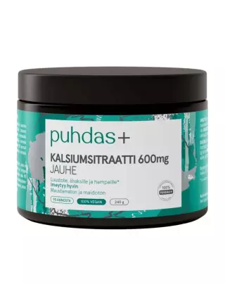 Puhdas+ Kalsiumsitraatti 600 mg (240 g)