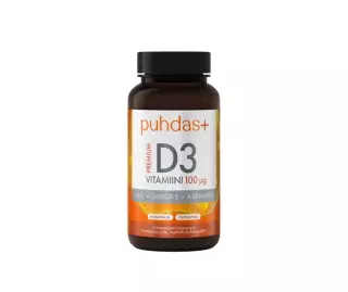 Puhdas+ Premium D3-vitamiini, 100 mcg