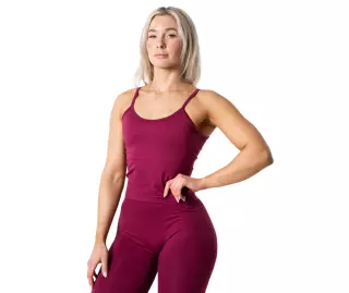 Relode Hybrid Seamless Tank Top, Red Plum
