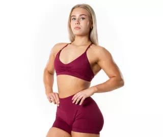 Relode Aura Seamless Sports Bra, Cherry Red