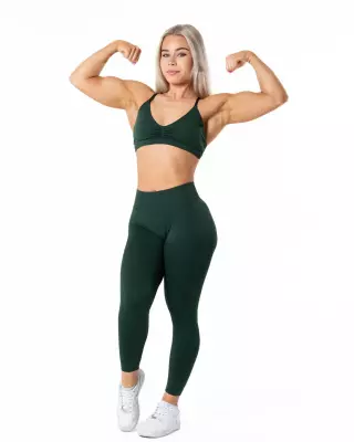 Relode Aura Seamless Sports Bra, Dark Green