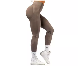 NEBBIA High Waisted Push-Up Leggings Power 888, Light Brown