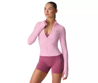 ICIW Smooth Seamless Zip Jacket, Lady Pink