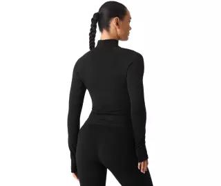 ICIW Smooth Seamless Zip Jacket, Black