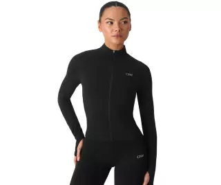 ICIW Smooth Seamless Zip Jacket, Black