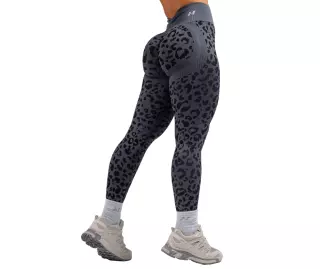 NEBBIA Push-Up Compression Leopard Leggings PRIMAL 849, Black Leopard