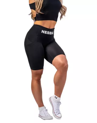 NEBBIA 628 High Waisted Biker Shorts 10" Gym Therapy, Black