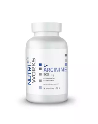 Nutri Works L-Arginine, 500 mg, 90 kaps. (11/26)