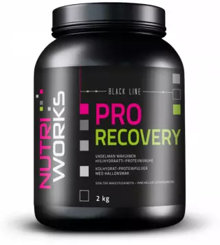 Nutri Works Black Line Pro Recovery, 1 kg, Vadelma (10/26)