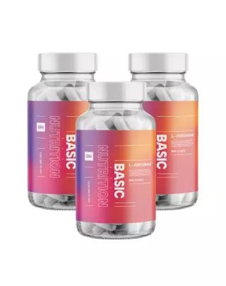 Big Buy: 3 kpl Basic Nutrition L-Arginiini (450 kaps.)