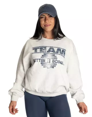 Better Bodies Team Oversized Sweater, Light Grey Melange