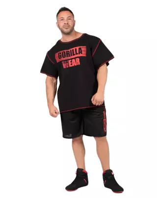 Gorilla Wear Wallace Mesh Shorts, Black/Red