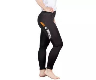 croWNkon Tights musta, oranssi logo