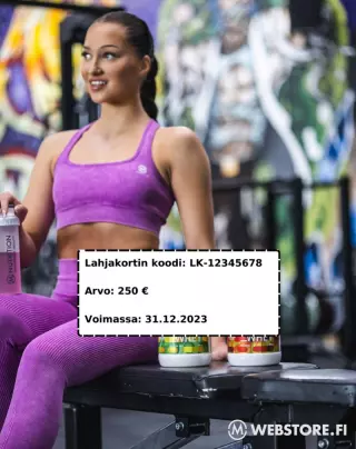 E-lahjakortti MWEBSTORE.FI-verkkokauppaan