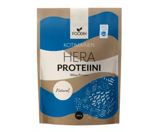 Foodin Kotimainen Laktoositon Heraproteiini, 500 g, Maustamaton
