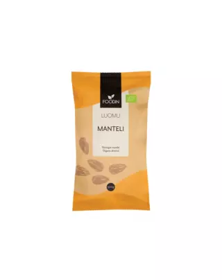 FOODIN Manteli, luomu, 500 g (päiväys 8/26)