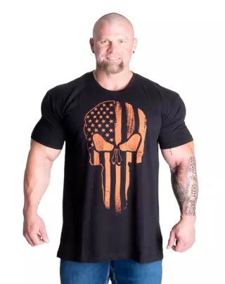 GASP Skull Standard Tee, Black/Flame
