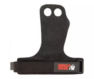 Gorilla Wear 2-hole Leather Lifting Grips