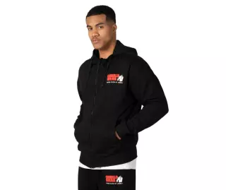 Gorilla Wear Classic Oversized Zipped Hoodie, Black